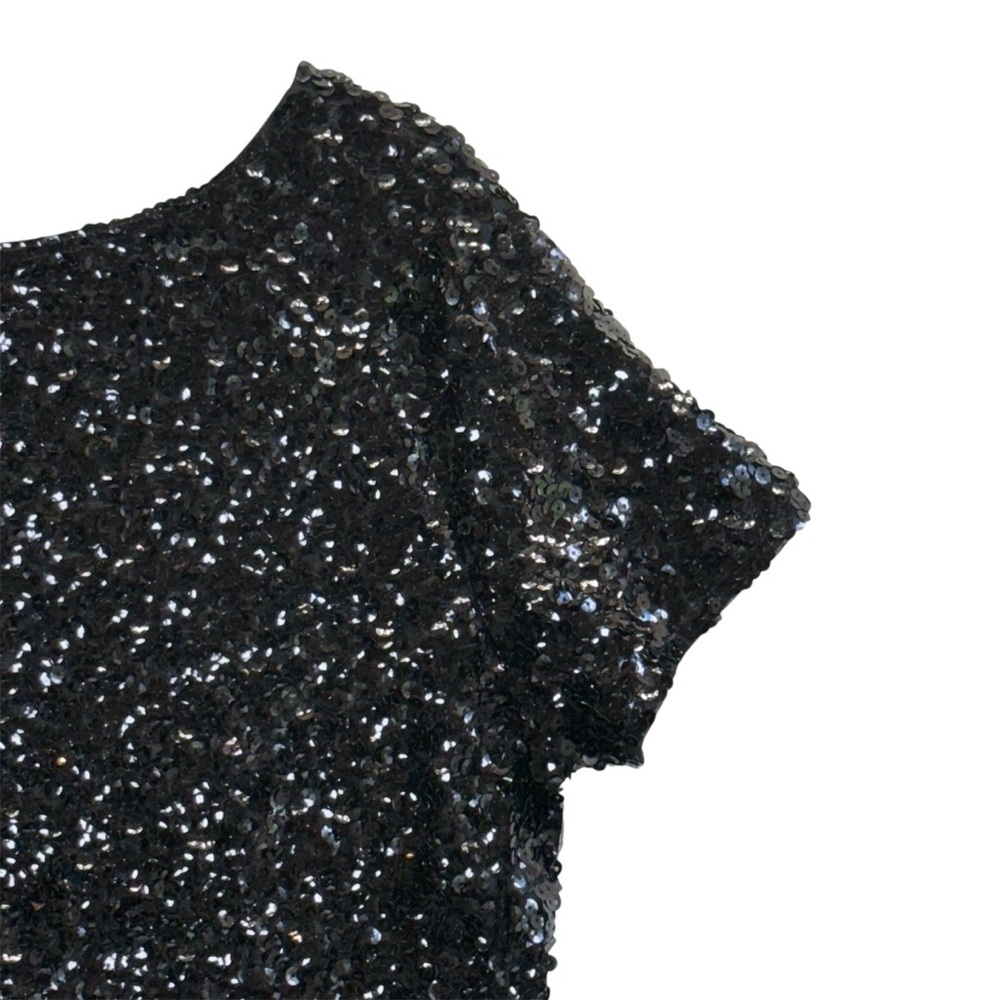 Manor Black Sequin Blouse. Size XL - Picture 5 of 9